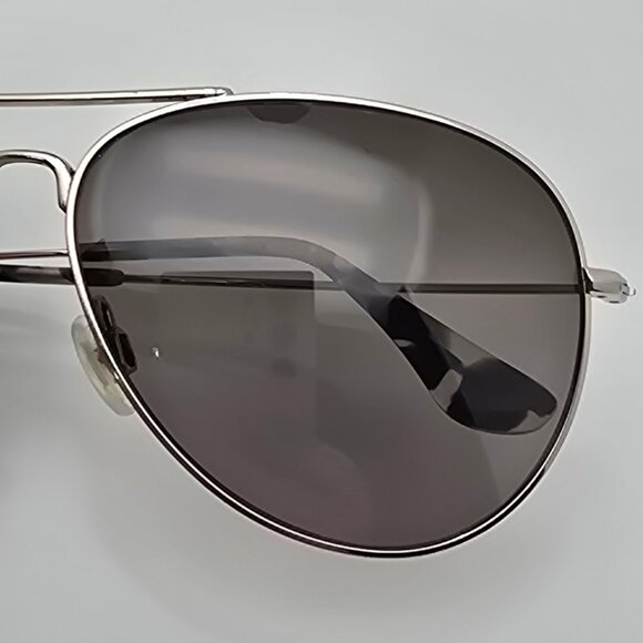 Maui Jim MJ-264-17 Mavericks Silver Titanium Polarized Grey Aviator Sunglasses - Picture 13 of 14